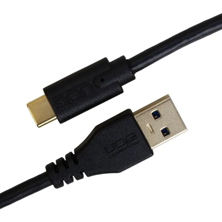 UDG Ultimate Cable USB 3.0 Type C-A, Hochgeschwindigkeits-Kabel 1.5m, Schwarz, mit vergoldeten Steckern und zwei Ferritfilter – Bild 3