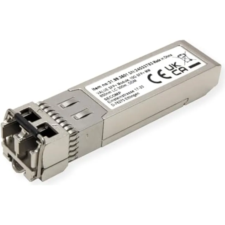 VALUE SFP+ Modul (MiniGBIC) SR/LC, 10GbE, Multimode, 850nm, max. 300m, Hot-Swappable