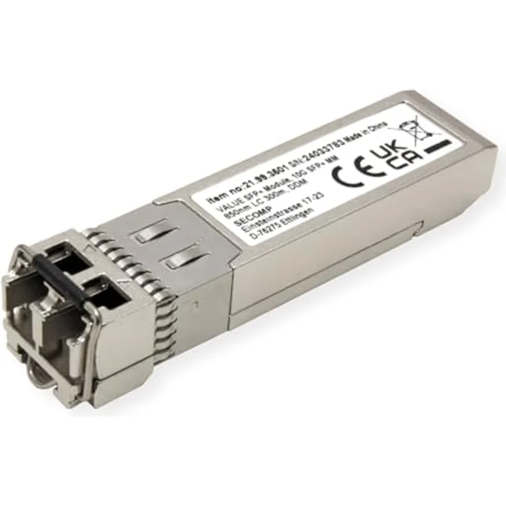 VALUE SFP+ Modul (MiniGBIC) SR/LC, 10GbE, Multimode, 850nm, max. 300m, Hot-Swappable – Bild 1