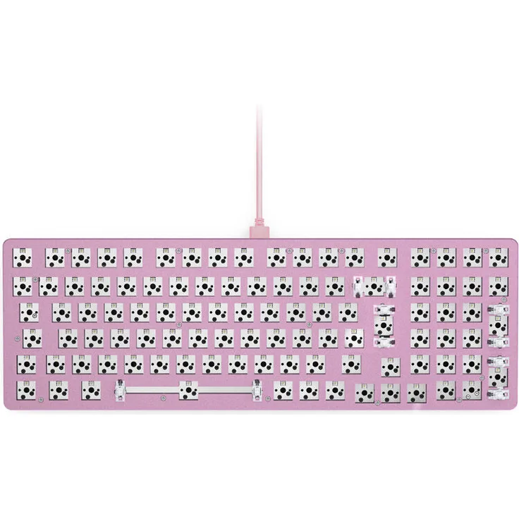 Glorious GMMK 2 Full-Size Gaming-Tastatur - Barebone, ISO-Layout, pink