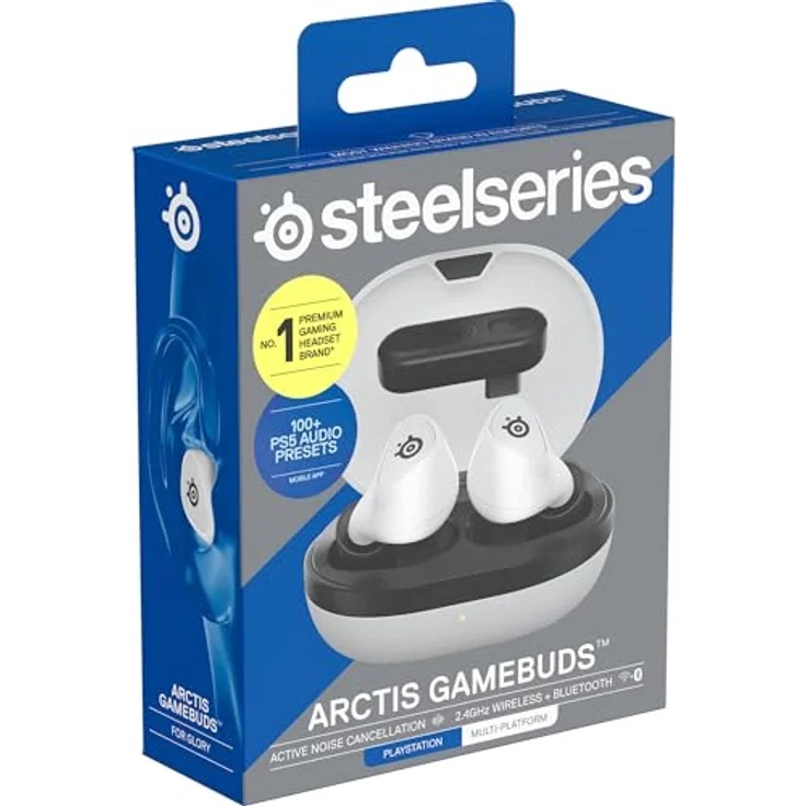 SteelSeries Arctis GameBuds Kabelloses Bluetooth Headset mit Geräuschunterdrückung für PS5 - Schwarz – Bild 7