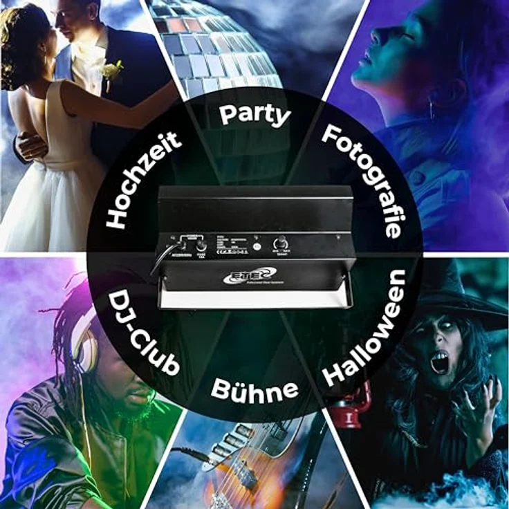 ETEC Mega Strobe E-1000, 1000W Stroboskop Blitzer mit einstellbarer Blinkfrequenz für DJ Equipment und Bühnenbeleuchtung – Bild 2