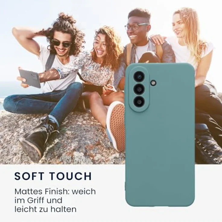 kwmobile Handyhülle für Samsung Galaxy A57 5G - weiches Silikon Case in Arctic Night, reißfest und rutschfest, präzise Ausschnitte für Knöpfe und Kamera – Bild 4