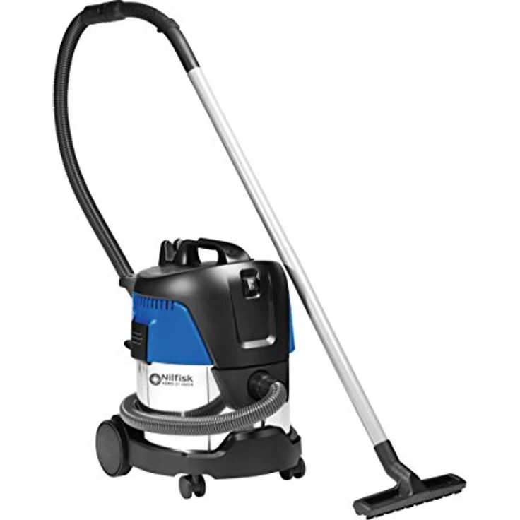Nilfisk Nass-/Trockensauger AERO 21-01 PC INOX (Behälter Edelstahl, Industriesauger 1250 W, kompaktes Format, Blasfunktion, Luftmenge (l/min.) 3600) 107406602 – Bild 1
