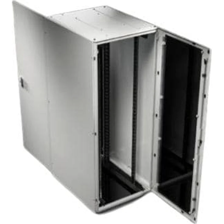 Rittal RITT TX-Netzwerkschrank 24HE Sichttür, Serverschrank, Silber - Edelstahl, 24U, 500 kg Tragkraft