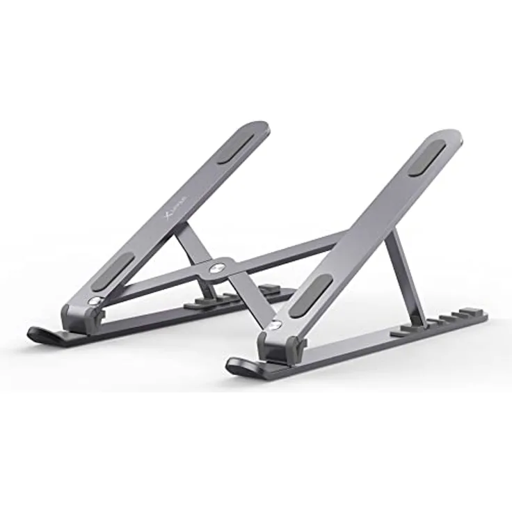 Xlayer Laptop und Tabletständer klappbar faltbar mit Filzetui, Transporttasche, höhenverstellbar Laptophalter für Schreibtisch kompatibel mit PCs, Tablets: MacBook, Dell, Lenovo, Samsung, Acer, Huawei