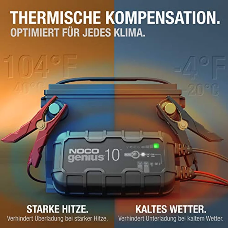 NOCO GENIUS10EU 10A Kfz-Ladegerät 6V/12V, intelligentes Ladegerät für Blei- und Lithium-Batterien – Bild 4