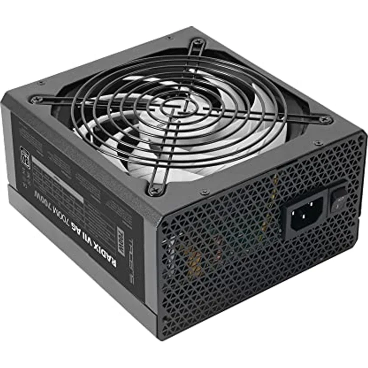 Tacens Radix VII AG 700M, Modulares Netzteil PC ATX 700W, 10 Jahre Garantie, 80Plus Silver, Silent AI-RPM Technologie, 87% Wirkungsgrad, Schwarz