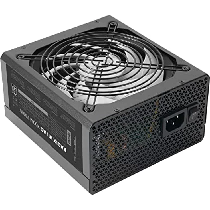 Tacens Radix VII AG 700M, Modulares Netzteil PC ATX 700W, 10 Jahre Garantie, 80Plus Silver, Silent AI-RPM Technologie, 87% Wirkungsgrad, Schwarz – Bild 1