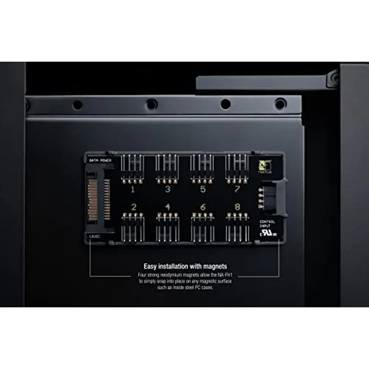 Noctua NA-FH1, 8-Kanal Lüfter-Hub für bis zu acht 12V- oder 5V-basierte 4-Pin PWM oder 3-Pin Lüfter (Schwarz) – Bild 5