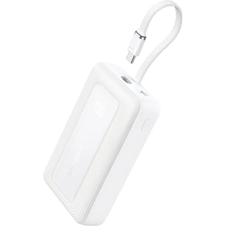 Anker Power Bank, Powerbank 20000mAh 30W mit integriertem USB-C Kabel, Schnellladefunktion, ActiveShield 2.0-Technologie - Schwarz – Bild 1