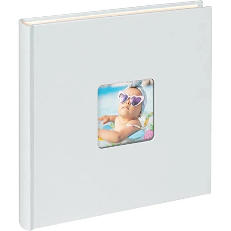 Walther Design Fotoalbum hellblau, 26 x 25 cm Spiralalbum mit Cover-Ausstanzung, Fun SA-108-BL – Bild 1