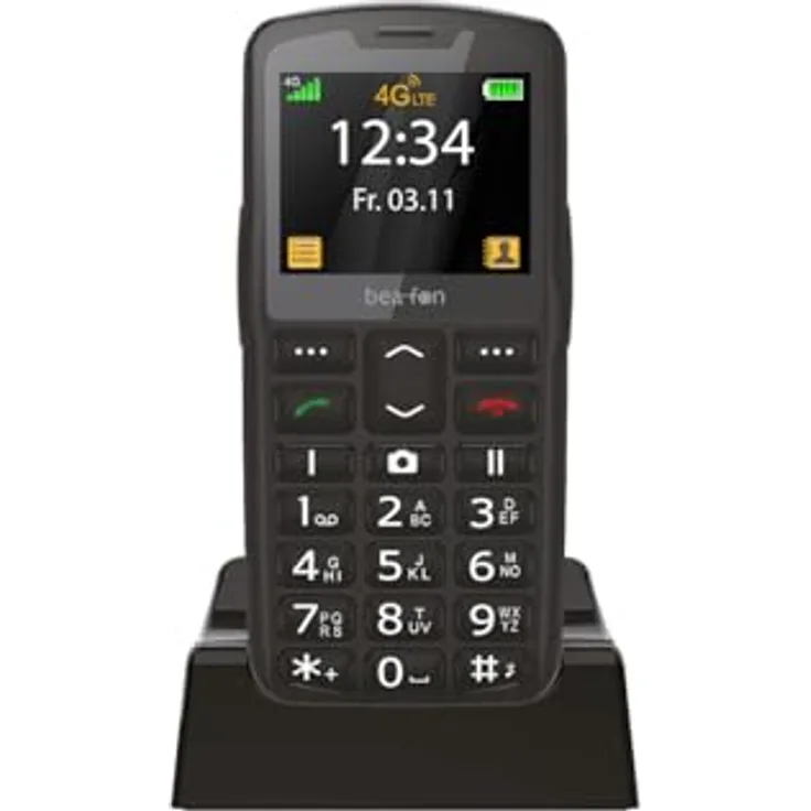 Beafon SL260 4G Smartphone, 5,59 cm (2,2 Zoll), Single SIM, Schwarz/Silber, Bluetooth, 800 mAh