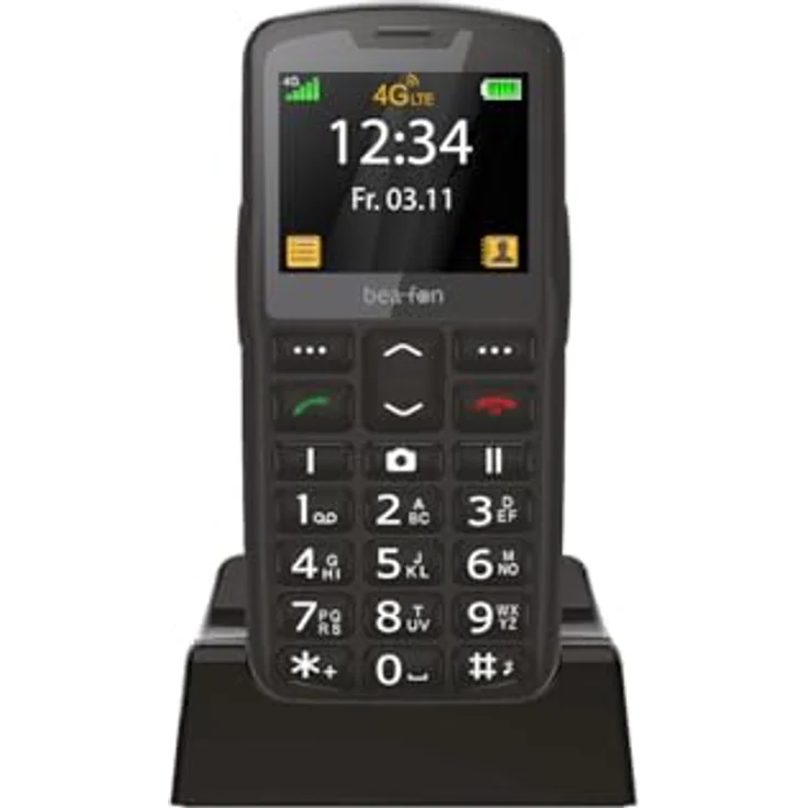 Beafon SL260 4G Smartphone, 5,59 cm (2,2 Zoll), Single SIM, Schwarz/Silber, Bluetooth, 800 mAh – Bild 1