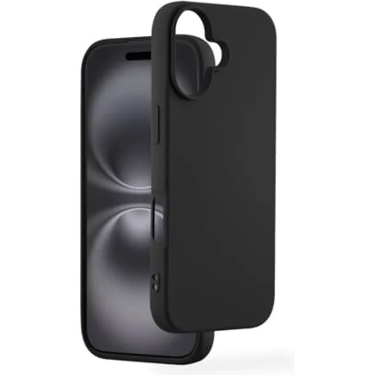 Hama Hülle für iPhone 17, stoßfest und kratzfest, elegante Softcase mit Wireless Charging kompatibel, schwarz