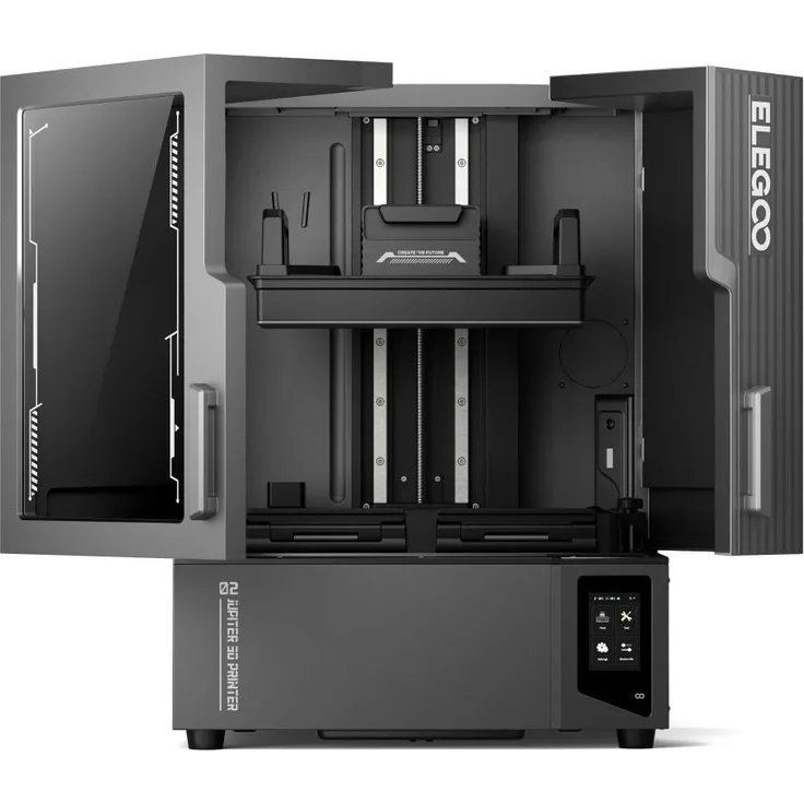 Elegoo Jupiter 2, MSLA 3D-Drucker mit 16K Mono-LCD, WLAN, USB-Anschluss, 302 × 162 × 300 mm Bauvolumen, Sichtfenster