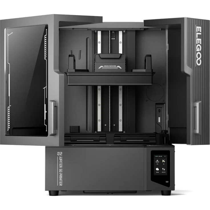 Elegoo Jupiter 2, MSLA 3D-Drucker mit 16K Mono-LCD, WLAN, USB-Anschluss, 302 × 162 × 300 mm Bauvolumen, Sichtfenster