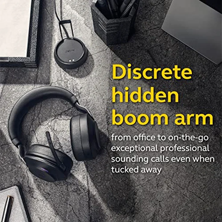 Jabra Evolve2 85 UC Kabellose Kopfhörer, Schwarz - Bluetooth-Headset mit 37 Stunden Akkulaufzeit und Advanced Noise Cancelling – Bild 5