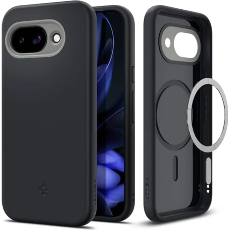 Spigen Nano Pop MagFit Hülle für Google Pixel 9a, Kompatibel mit MagSafe -Black Sesame, Integriertes Magnet zum Festhalten des kabellosen Ladegeräts – Bild 1