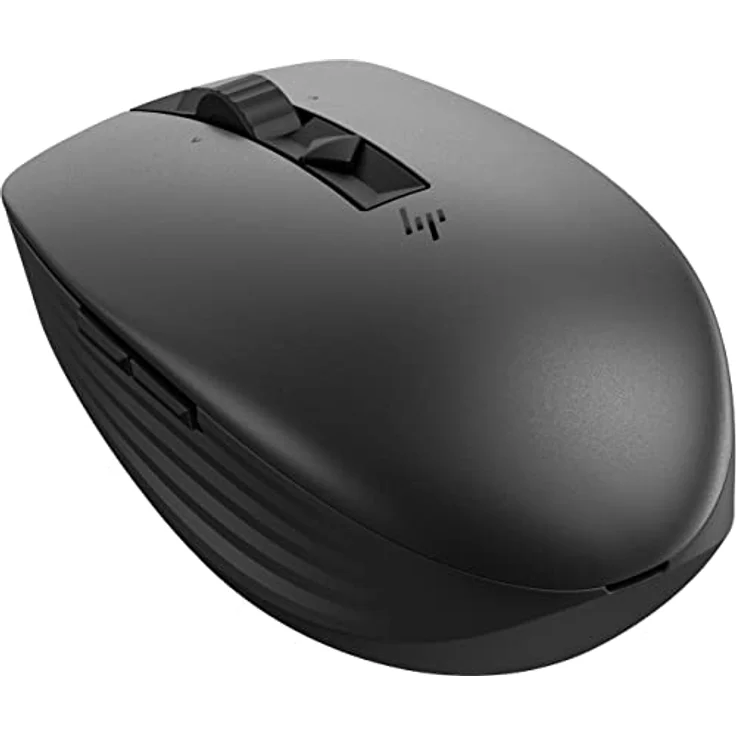 HP 710 Maus | wiederaufladbar via USB-C | 6 Tasten | 3.000 dpi | geräuschlos | bis zu 90 Tage Akkulaufzeit | 2,4-GHz-Dongle oder Bluetooth | 84 g | Schwarz - Preisvergleich – Bild 1