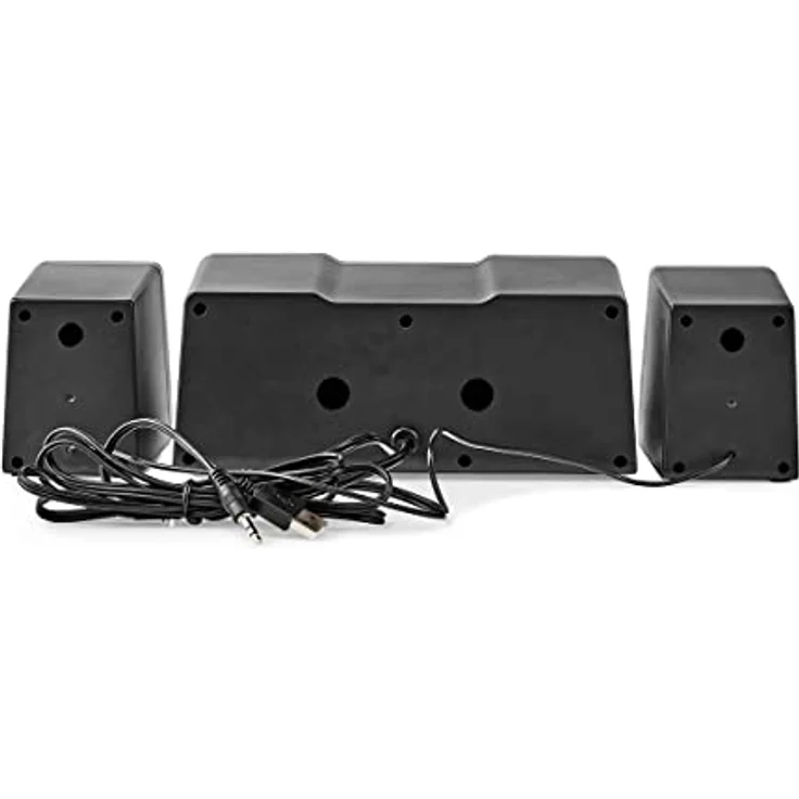 NEDIS Gaming-Lautsprecher | Lautsprecherkanäle: 2.2 | Stromversorgung über USB | 3.5 mm Stecker | 48 W | LED | Lautstärke-Regler, Black – Bild 3