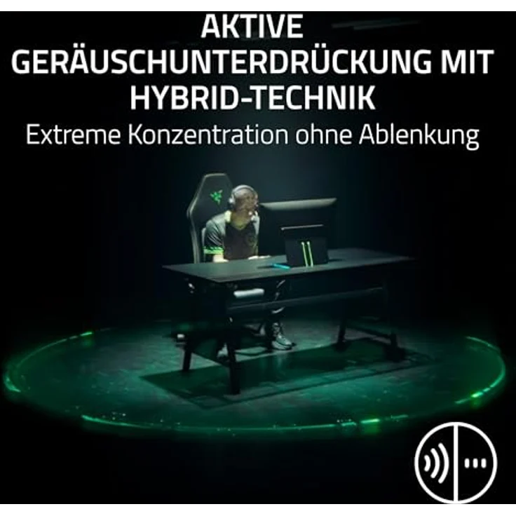 Razer BlackShark V3 Pro, Gaming Headset für PlayStation, kabellos und kabelgebunden, Over-Ear, Schwarz, 50 mm Treiber, Rauschunterdrückung, Spatial Audio, lange Akkulaufzeit – Bild 5