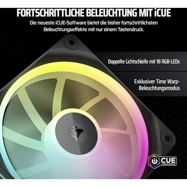 CORSAIR iCUE LINK LX140 RGB 140mm PWM-Lüfter Einzelpackung – Dual Light Loops – Schwarz - Preisvergleich – Bild 3