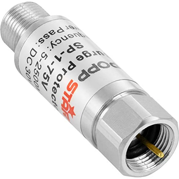 Poppstar 1008746 4x SAT Antenne Überspannungsschutz (Schutzadapter F-Stecker auf F-Buchse) silber - Preisvergleich – Bild 3