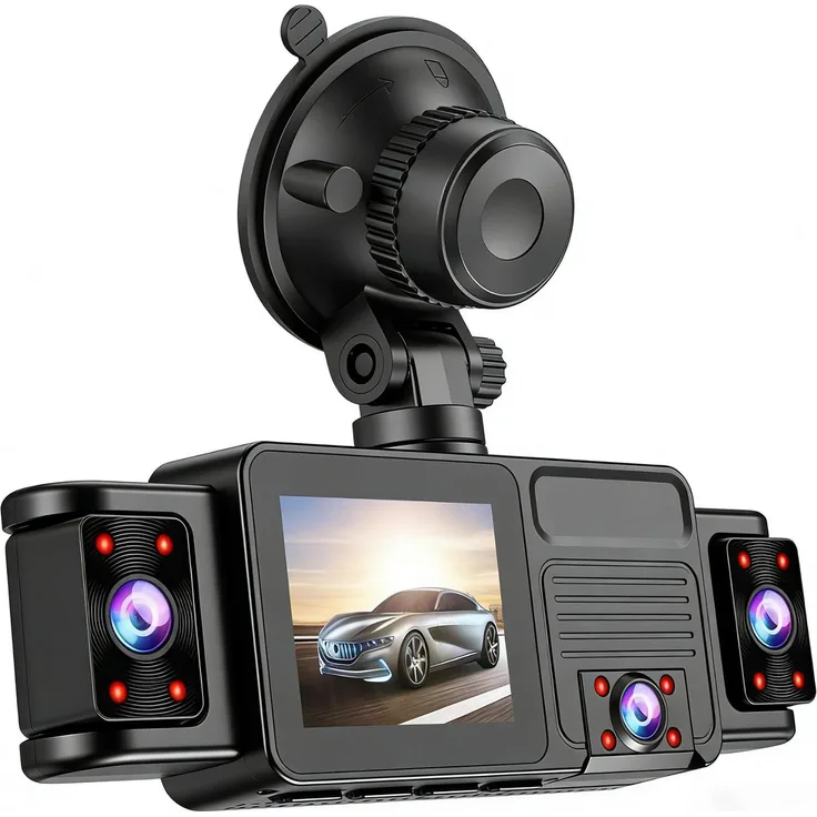 Lixada 2K-Dashcam mit 5 Kanälen, 360°-Blickwinkel, Nachtsicht, WDR, Parkmodus und Loop-Aufzeichnung