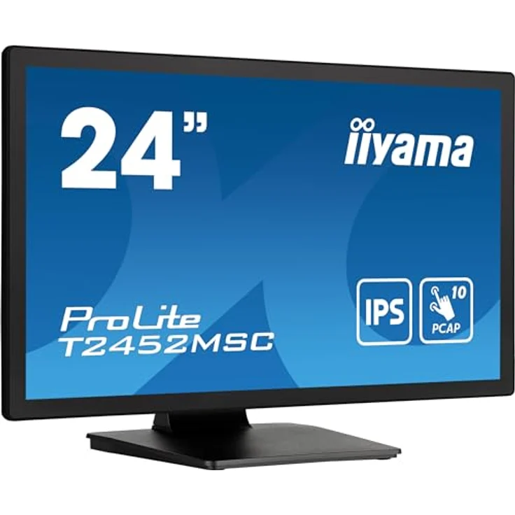 iiyama ProLite T2452MSC-B1 23,8" IPS LED Monitor FullHD 10 Punkt Multitouch kapazitiv HDMI DP USB3.0 7H Anti-Fingerprint schwarz – Bild 3