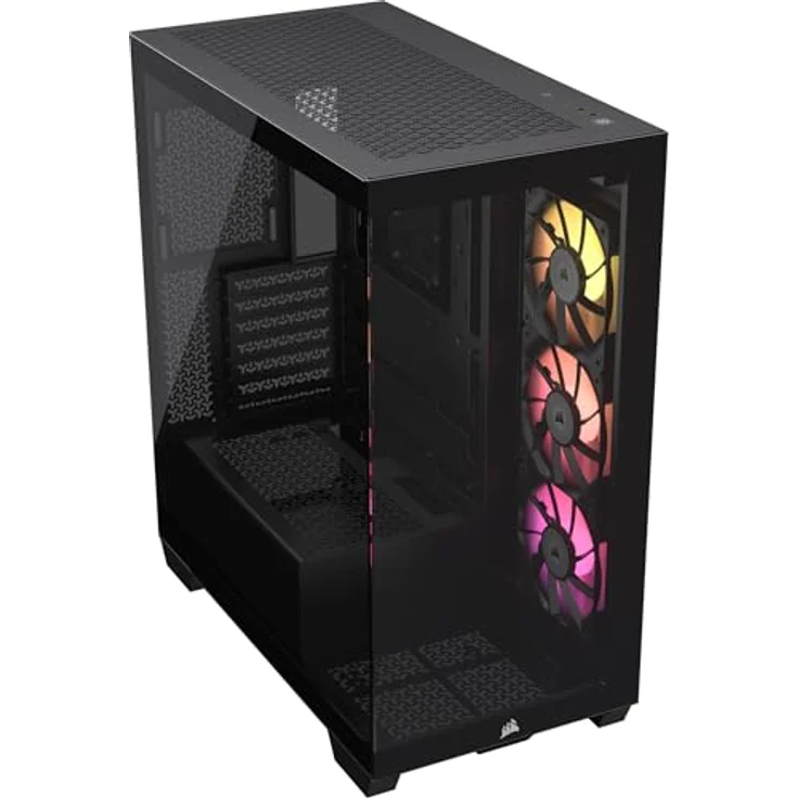 Corsair iCUE LINK 3500X RGB Mid-Tower ATX PC-Gehäuse - Gehärtetes Panorama-Glas - Umgekehrte Verbindung Motherboard-Kompatibel - Schwarz – Bild 1