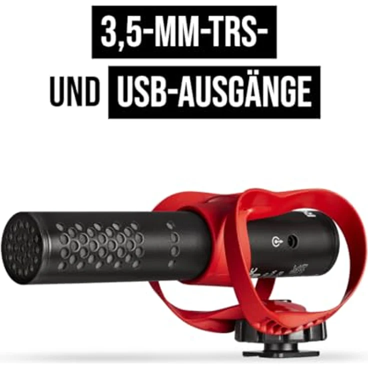 RØDE VideoMic GO II Ultra-kompaktes Richtrohrmikrofon, 3,5-mm- und USB-Ausgänge, Podcasting, Schwarz – Bild 3