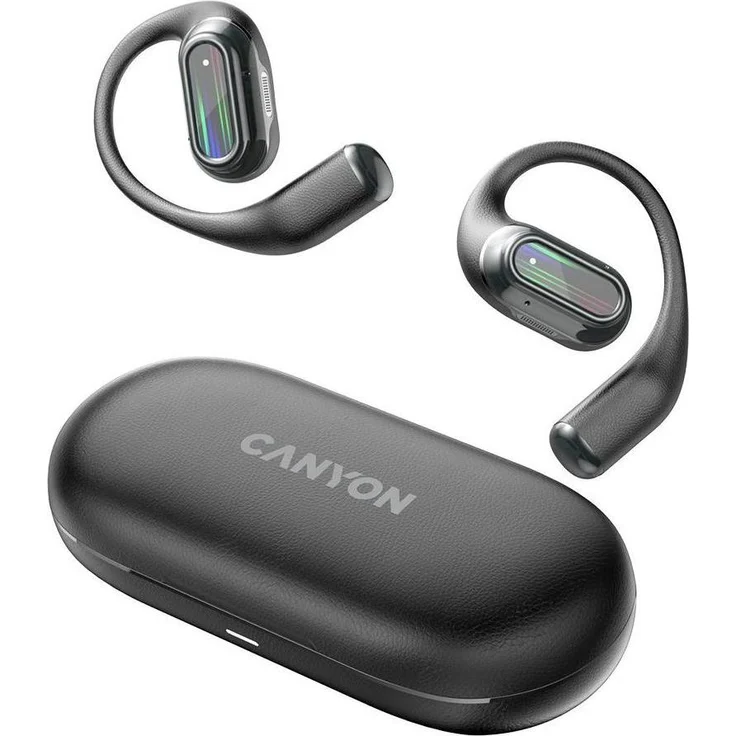 Canyon OnFlow 12 OWS ENC, Kabelloser In-Ear Kopfhörer mit Bluetooth 5.4 und Geräuschunterdrückung, Schwarz