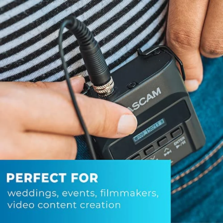 Tascam DR-10L Diktiergerät, mit Flash-Speicherkarte, schwarz (10 Stunden Aufnahme: High Quality (HQ), Low Quality (LQ), Super High Quality (SHQ), PCM, WAV, 88 dB, 20-22000 Hz, USB) - Preisvergleich – Bild 3