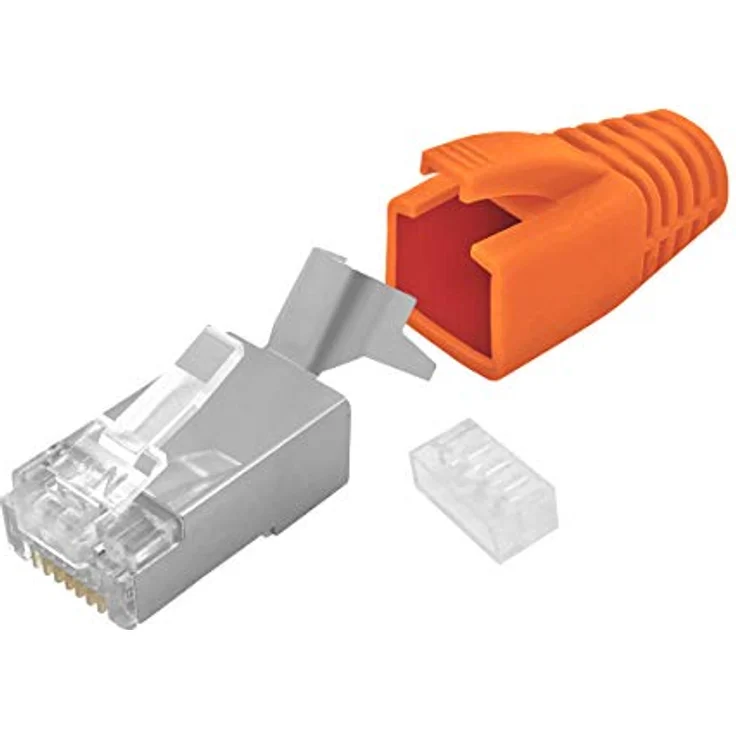 Cat7 Netzwerkstecker RJ45 Stecker Cat 6a 7 Verlegekabel Knickschutz AWG23 – Bild 7