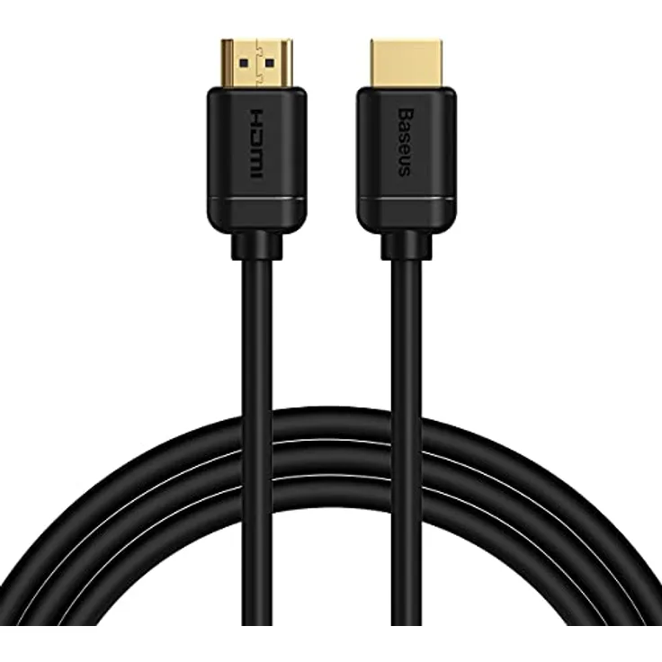 Baseus High Definition Series HDMI zu HDMI Video Transfer Kabel, 2m, Schwarz, kompatibel mit Fernsehern