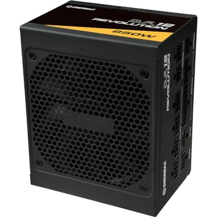 ENERMAX Revolution D.F. 12 ATX3.1 PCI-e 5.1 Ultrakompakt 850W Netzteil 80Plus Gold (Vollmodular, 50% Semi-Fanless, 12V-2x6); ETV850G, schwarz – Bild 1