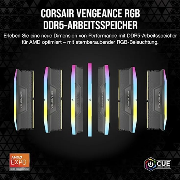 Corsair Vengeance RGB DDR5-6000 C36 DC - 32GB (AMD EXPO) – Bild 2
