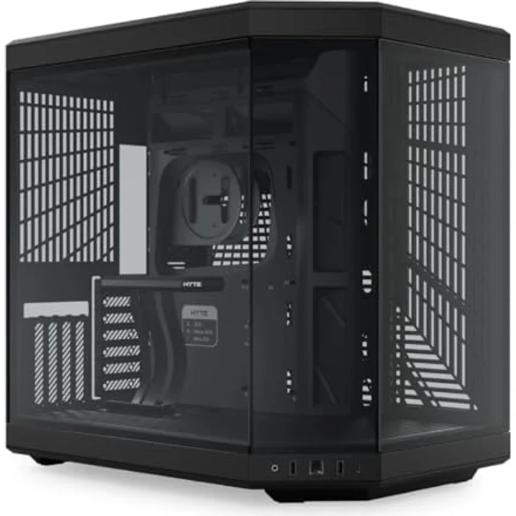 Hyte Y70 (schwarz, Tempered Glass) ATX, mATX, ITX, PC Gehäuse in Schwarz – Bild 1