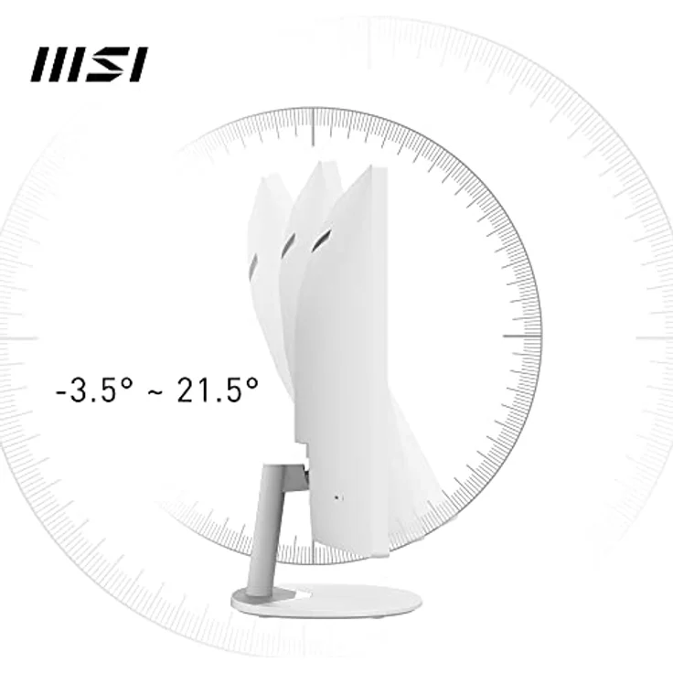 MSI PRO MP341CQWDE 34 Zoll Curved Business Monitor, UWQHD (3440x1440), 100 Hz, VA Panel, Weiß – Bild 4