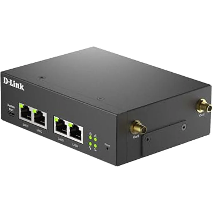 D-Link DWM-314-G, Industrieller 5G M2M Router mit Dual-Mode, vier Gigabit-Ethernet-Ports, schwarz – Bild 4