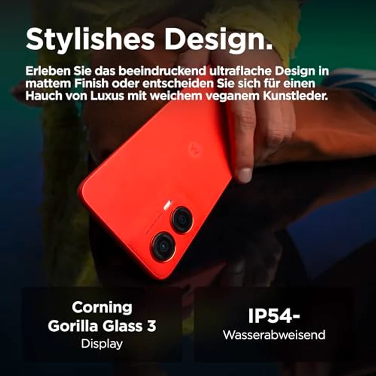 Motorola Moto g35 5G Smartphone (6,49"-FHD+-Display, 50-MP-Kamera, 8/128 GB, 5000 mAh, Android 14) Guava Red – Bild 4