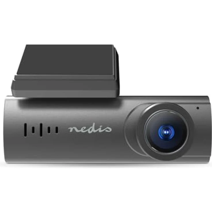 Nedis DCAM1024BK, Wi-Fi Dashcam 2MP 1080p 30fps mit Armaturenbrett-Halterung, Schwarz – Bild 1
