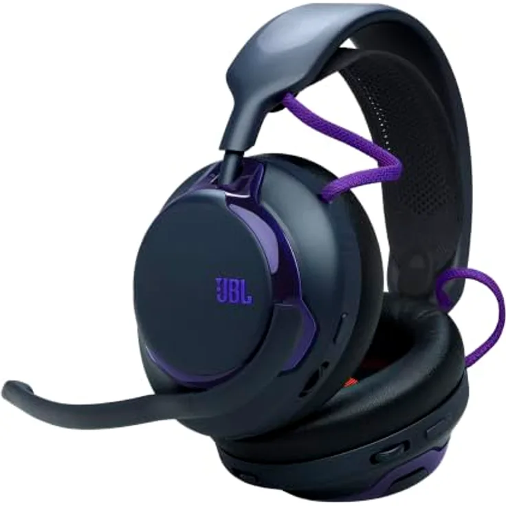 JBL QUANTUM 850, Over-ear Gaming-Headset mit adaptivem Noise-Cancelling, Bluetooth 5.3, Schwarz/Lila
