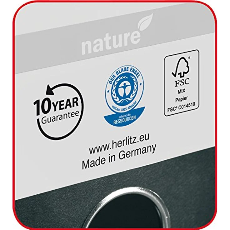 Herlitz maX.file nature 5171806 Ordner, A4, breit, Karton, schwarz, 8cm – Bild 3