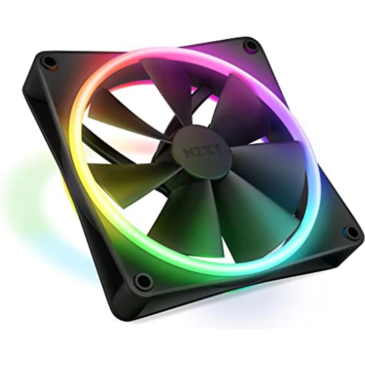 Nzxt F140 RGB Duo - 140mm doppelseitiger RGB-Lüfter - 20 einzeln adressierbare LED - ausgeglichener Airflow und statischer Druck - Fluiddynamisches Lager - Schwarz – Bild 1