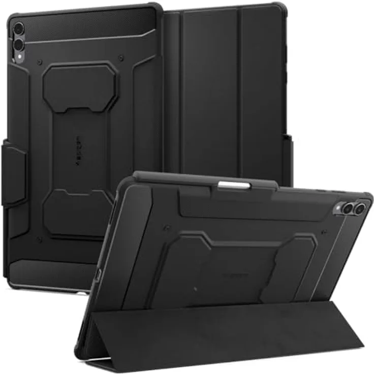 Spigen Rugged Armor Pro, Tablet-Hülle für Samsung Galaxy Tab S11 Ultra, Schwarz, Langanhaltender Schutz und modernes Design