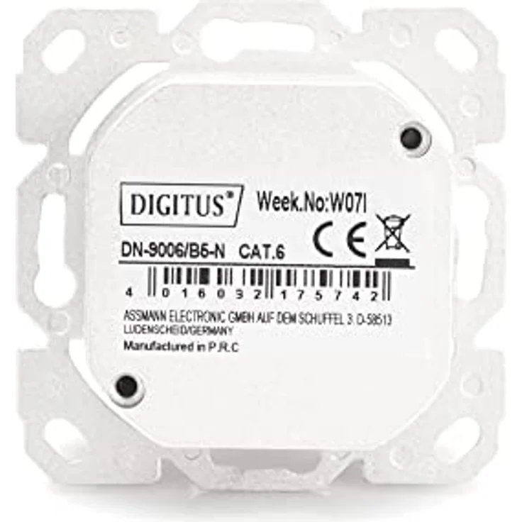 Digitus DN-9006/B5-N Netzwerkdose Aufputz CAT 6, 2 Port RJ45, geschirmt, reinweiß, Set 5 St. – Bild 5