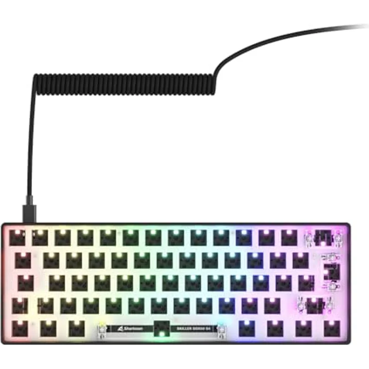 Sharkoon SKILLER SGK50 S4 Gen2 Barebone, 60% RGB-Tastatur, anpassbar ohne Schalter und Tastenkappen – Bild 2