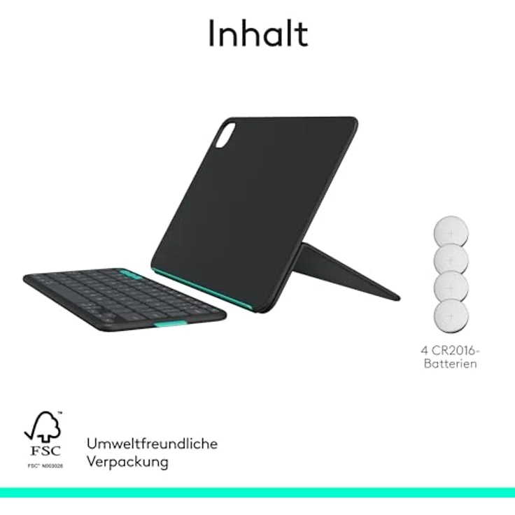 Logitech 920-013397, Tablet Tastatur mit deutscher Tastenbelegung – Bild 10